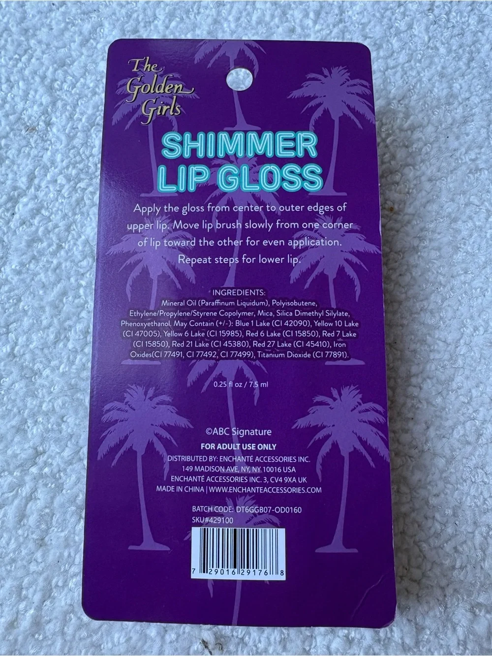 Golden Girlls Shimmer Lip Gloss - Dorothy Dew